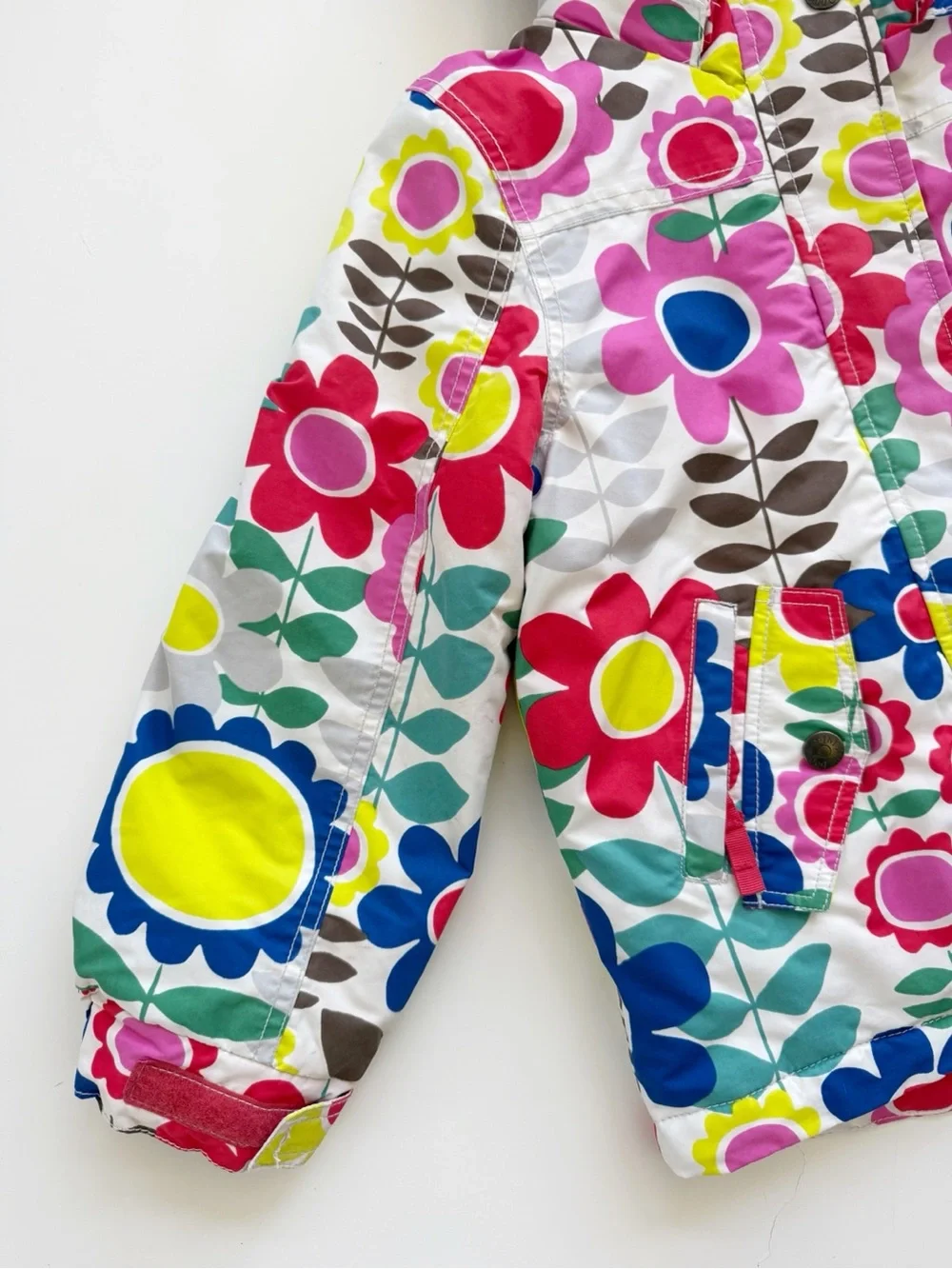 Mini Boden Floral Winter Coat Size 6/7